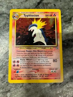 Pokemon TCG Typhlosion 18/111 Neo Genesis Holo Rare Unlimited English - Image 2