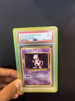 PSA 9 1996 Japanese Pokemon Mewtwo #150 Expansion Pack No Rarity Holo - Image 1