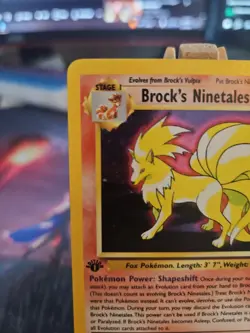 Pokemon TCG Brock's Ninetales 1st Edition Holo Rare 3/132 Gym Challenge NM-/LP+ - Image 2
