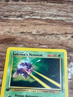 Vintage 2000 Pokemon Sabrina's Venonat Card 1st Edition 96/132 Gym Heroes MP - Image 2
