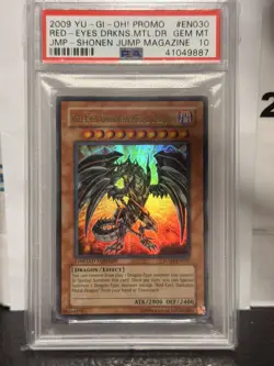 PSA 10, POP 10 Yu-Gi-Oh! 2009 JUMP-EN030 Red-Eyes Darkness Metal Dragon - Image 1