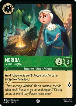 Disney Lorcana TCG Merida - Defiant Daughter Common Wilds Unknown FOIL NM - Image 1