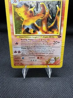 Pokemon TCG- Blaine's Charizard 2/132 Gym Challenge Holo Card Damaged Condition - Image 2
