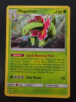 Meganium 8/214 Sm-Lost Thunder Holo Card NM Condition Pokemon TCG - Image 1