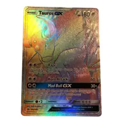 Pokemon Tauros GX 156/149 SM Base Set Full Art Holo Secret Rare 180 HP Card - Image 1
