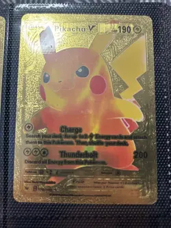 Pokemon Pikachu V Gold Foil Card - Image 1