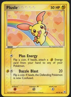 Plusle 69/101 Common Hidden Legends LP Pokemon Card - Image 1
