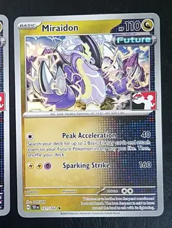 MIRAIDON 121/162 (x2), STAMPED, PRIZE PACK SERIES 6, POKEMON CARDS (NM) - Image 5
