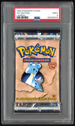 Pokemon Card - PSA 9 1st Edition Lapras Fossil Booster Pack - MINT - PSA9 - Image 1