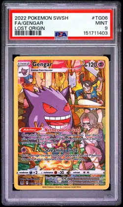 Pokemon Gengar Trainer Gallery Holo Card TG06/TG30 Swsh11: Lost Origin PSA 9 - Image 1