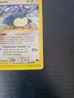 snorlax 100/144 Skyridge Wotc Pokemon Card Non Holo - Image 4
