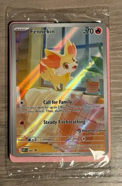 Pokemon TCG - Fennekin 080 Pokemon Center Stamped Promo Chaos Rising SEALED - Image 1