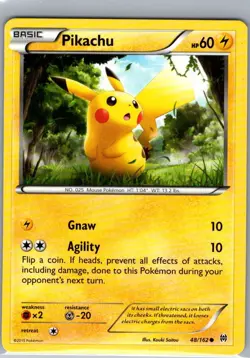 Pikachu 48/162 Non Holo XY - BREAKthrough - Pokemon Card - NM - Image 1