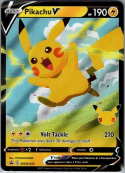 Pikachu V SWSH143 SWSH: Sword & Shield Promo Cards - Pokemon Card - NM - Image 1