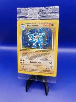 Machamp 8/102 1st Edition Base Set UK 4th Print Holo Pokemon Card WOTC Sealed - Image 2