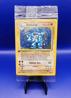 Machamp 8/102 1st Edition Base Set UK 4th Print Holo Pokemon Card WOTC Sealed - Image 4
