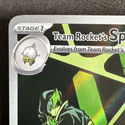 Pokemon TCG Team Rocket's Spidops EX Destined Rivals 187/182 Illustration NM - Image 2