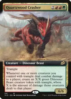 Magic: The Gathering Quartzwood Crasher Extended Art 341 Rare Regular NM IKO - Image 1