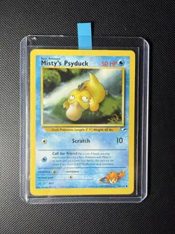 NM Misty's Psyduck 54/132 Gold W Stamp WoTC Promo Pokemon Card - Image 1