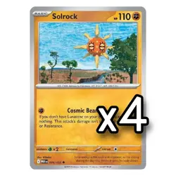 [4x Playset] Solrock 075/132 ME01: Mega Evolutions Pokemon TCG REVERSE HOLO - Image 1