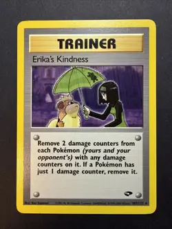 Pokemon Erika's Kindness Trainer Rare Regular Gym Challenge 103/132 2000 - Image 1