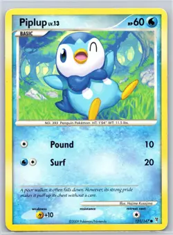Piplup 121/147 C Supreme Victors HP Pokemon - Image 1