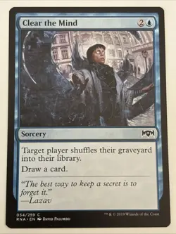 MTG Ravnica Allegiance Clear the Mind 034/259 NM - Image 1