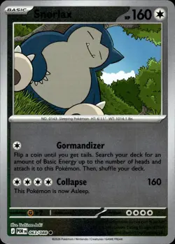 SNORLAX 063/088 COMMON PERFECT ORDER POKEMON REVERSE HOLO NM - Image 1