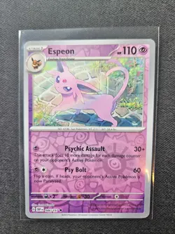 Espeon Reverse Holo Uncommon SV03: Obsidian Flames 086/197 Pokemon - Image 1