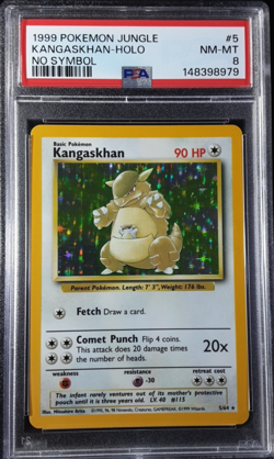 Pokemon Kangaskhan No Symbol Holo PSA 8 Jungle Set 5/64 Vintage 1999 WOTC - Image 1