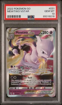 PSA 10 Mewtwo VSTAR 031/078 Pokemon GO Holo - Image 1