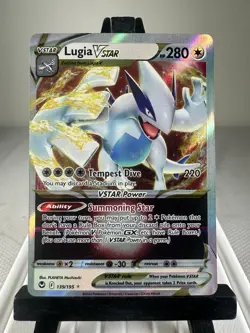 Pokemon TCG Lugia VSTAR 139/195 SWSH12: Silver Tempest Holo NM - Image 1