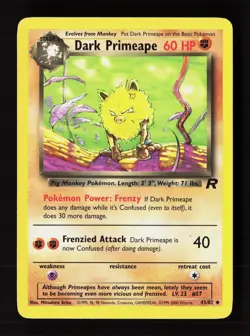 Dark Primeape 43/82 Uncommon Team Rocket Pokemon Unlimited Near Mint - Image 1