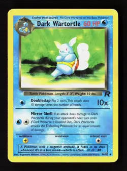 Dark Wartortle 46/82 Uncommon Team Rocket Pokemon Unlimited Lightly Played - Image 1