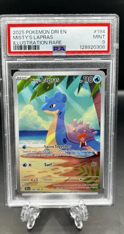 Pokemon TCG Misty's Lapras Destined Rivals 194/182 PSA 9 - Image 1