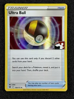 Pokemon Prize Pack Trainer Ultra Ball 150/172 Near Mint Prize Pack Stamp - Image 1