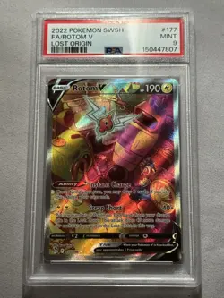 Pokemon Rotom V Full Art Ultra Rare Holo Swsh11 Lost Origin 177/196 PSA 9 - Image 2