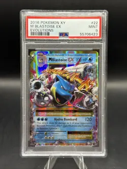 Pokemon 2016 XY Evolutions Mega Blastoise EX #22/108 Holofoil PSA 9 - Image 1