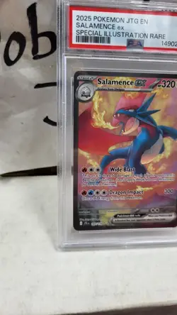 2025 SALAMENCE EX SIR ILLUSTRATION RARE JOURNEY TOGETHER POKEMON PSA 9 #187 - Image 3