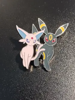 Pokemon Prismatic Evolutions Premium Figure Collection Espeon & Umbreon Pin Only - Image 1