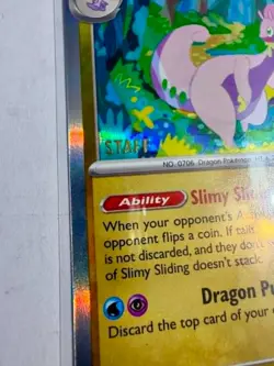 Goodra Chaos Rising Pre-release Staff Promo #077 NM Pokemon - Image 2