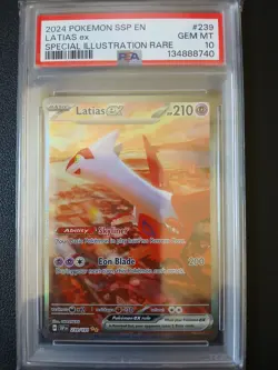 2024 Pokemon Surging Sparks Special Illustration Rare Latias Ex Psa 10 Gem Mint - Image 1
