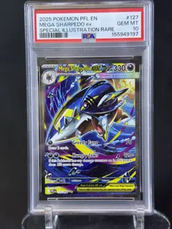 Pokemon Phantasmal Flames Mega Sharped EX 127/094 PSA 10 Special Illustration - Image 1