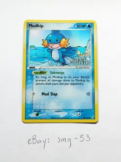 2006 Pokemon EX Crystal Guardians #57 Mudkip - Stamped Reverse Holo Foil - Image 1