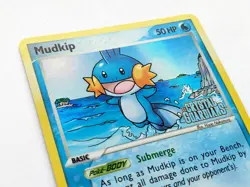 2006 Pokemon EX Crystal Guardians #57 Mudkip - Stamped Reverse Holo Foil - Image 4
