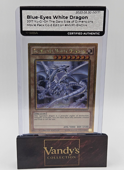 Konami Yu-Gi-Oh! Blue-Eyes White Dragon MVP1-ENGV4 MBA 2017 Gold Secret Rare - Image 1
