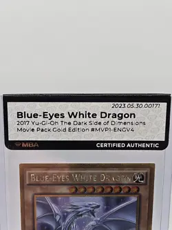 Konami Yu-Gi-Oh! Blue-Eyes White Dragon MVP1-ENGV4 MBA 2017 Gold Secret Rare - Image 3