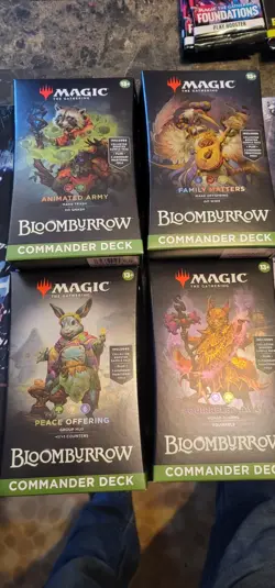 Bloomburrow Commander Deck Display Magic the Gathering Set Of 4- Sealed Case - Image 1