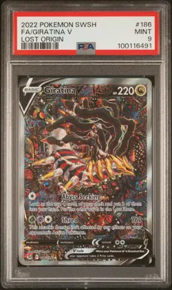 2022 POKEMON SWORD & SHIELD LOST ORIGIN #186 FULL ART/GIRATINA V PSA 9 - Image 1