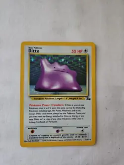 Ditto 3/62 Pokemon TCG Fossil Set Unlimited Holo Rare - (NM) - Image 1